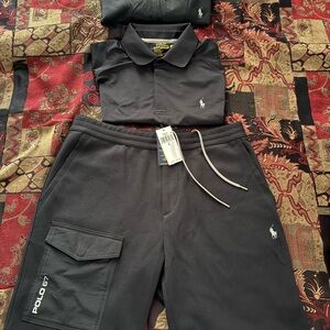 Polo Ralph Lauren POLO 67 Hoodie/Polo/Short Black/Reflective Water-Repellent Set